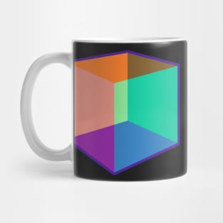 Color Cube Pattern on Purple Mug